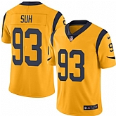 Nike Men & Women & Youth Rams 93 Ndamukong Suh Gold Color Rush Limited Jersey,baseball caps,new era cap wholesale,wholesale hats
